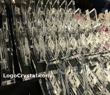 Premios corporativos Cristal personalizados