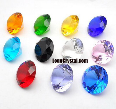 60mm colored crystal diamonds