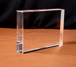 17cm x 12cm x 3.5cm (6.75 pulgadas) Rectángulo en forma de placa de cristal óptico K9, disponible para una variedad de tamaños.