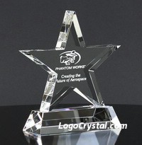 crystal glass golf award with 3d laser ecthed golfer