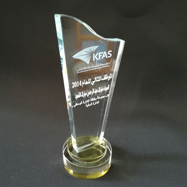 3D laser engraved crystal awards with customized text and corporate logo etched inside, bespoke business crystal award with 2d/3d laser engraving.