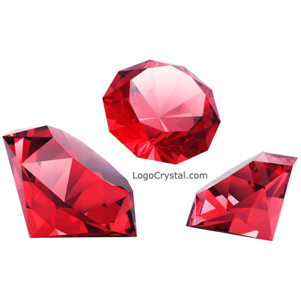red colored glass gemstone