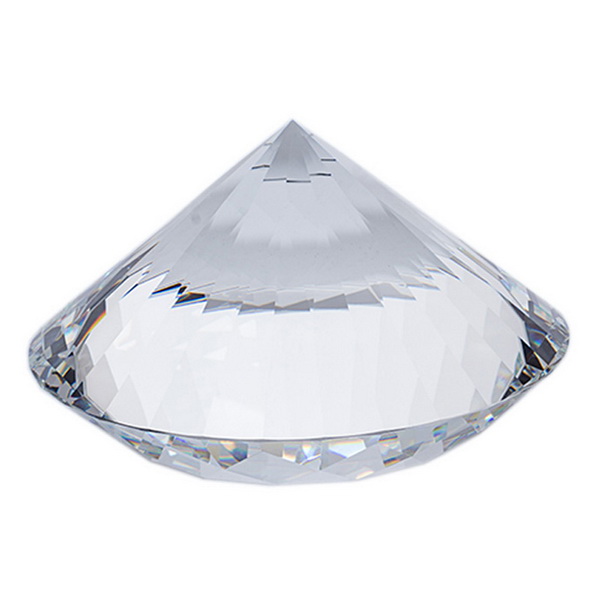 Cristal en forma de diamante de papel de peso