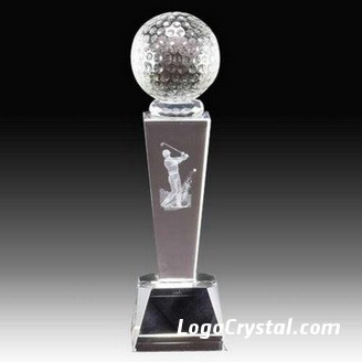 Custom Golf Crystal Corporate Awards