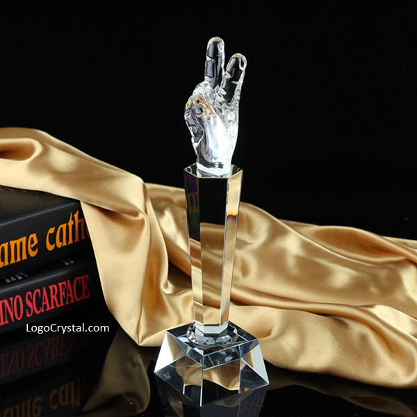Customized Crystal Plaque Cups, Laser Engraving Crystal Awards.