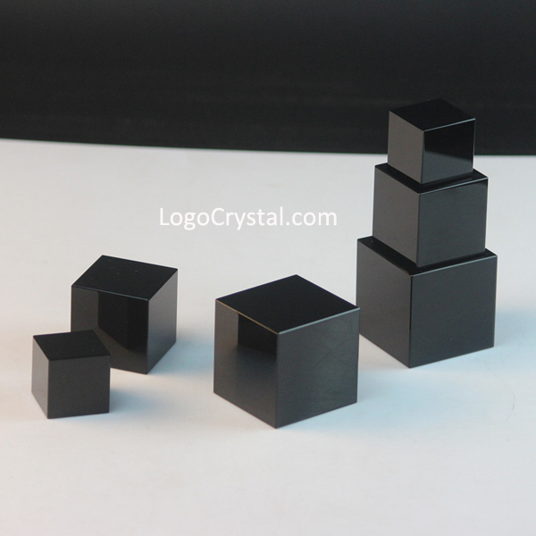 40mm black crystal glass cube