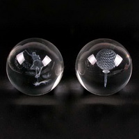 3d laser engraved crystal ball 80mm