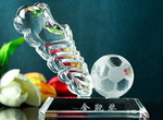 Crystal Golden Boot Soccer Trophy Awards